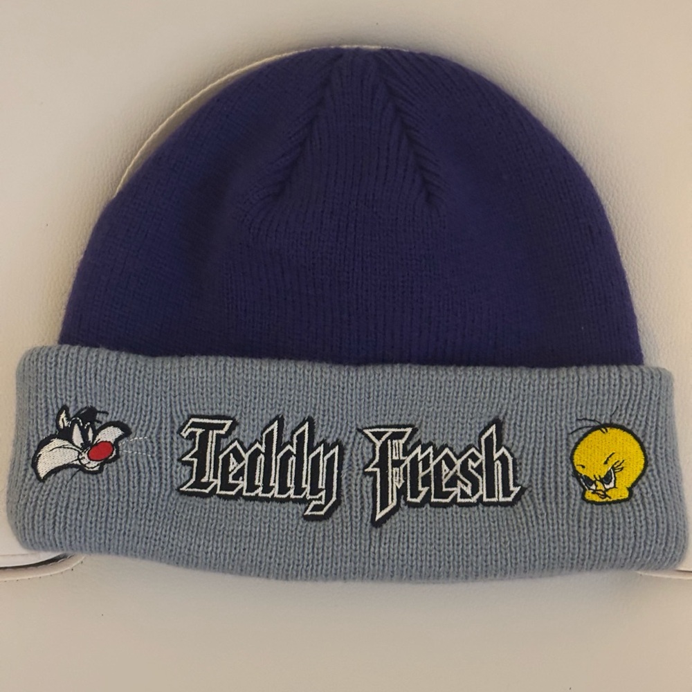 Teddy Fresh Blue and Gray Knit Hat